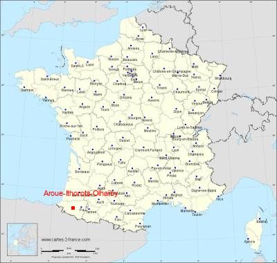 Carte de Aroue-Ithorots-Olhaïby