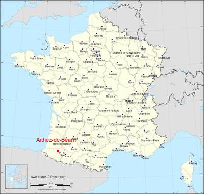 Carte de Arthez-de-Béarn