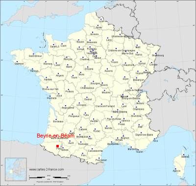 Carte de Beyrie-en-Béarn