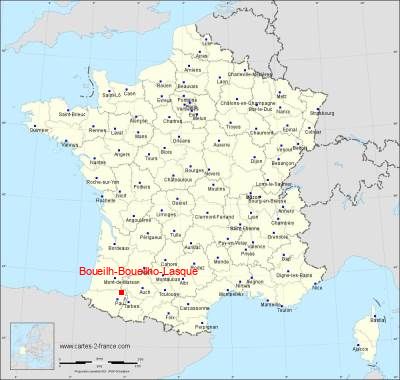Carte de Boueilh-Boueilho-Lasque