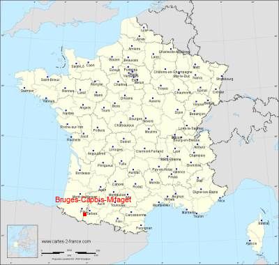 Carte de Bruges-Capbis-Mifaget