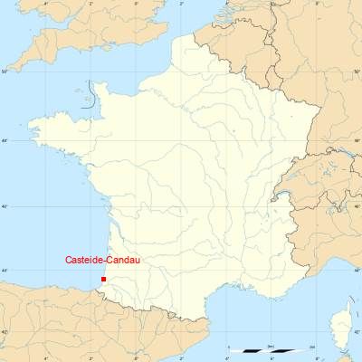 Fond de carte avec Casteide-Candau