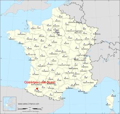 Carte de Coslédaà-Lube-Boast