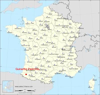 Carte de Guinarthe-Parenties