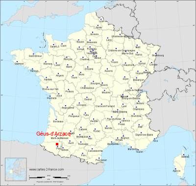 Carte de Géus-d'Arzacq