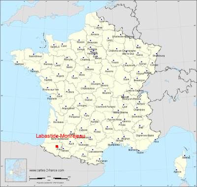 Carte de Labastide-Monréjeau