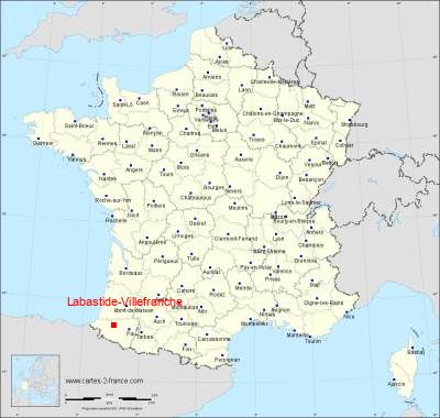 Carte de Labastide-Villefranche