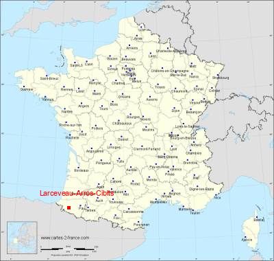 Carte de Larceveau-Arros-Cibits