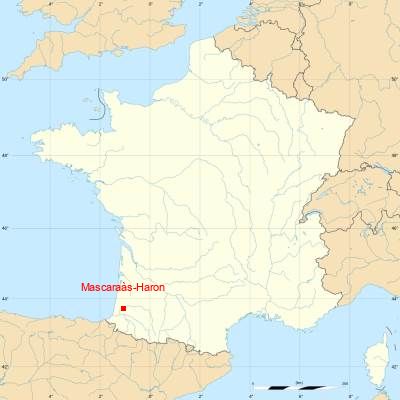 Fond de carte avec Mascaraàs-Haron