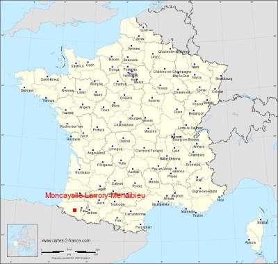 Carte de Moncayolle-Larrory-Mendibieu