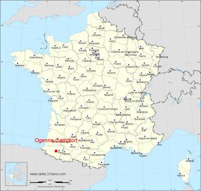 Carte de Ogenne-Camptort