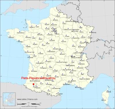 Carte de Piets-Plasence-Moustrou
