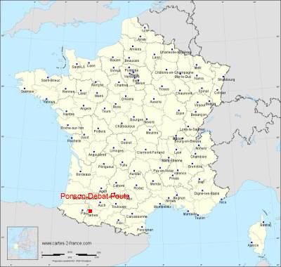 Carte de Ponson-Debat-Pouts