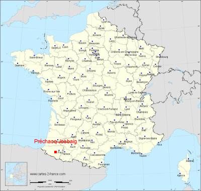 Carte de Préchacq-Josbaig