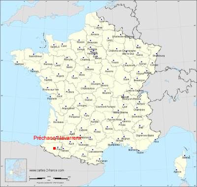 Carte de Préchacq-Navarrenx