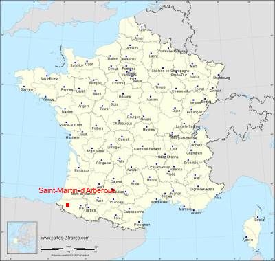 Carte de Saint-Martin-d'Arberoue