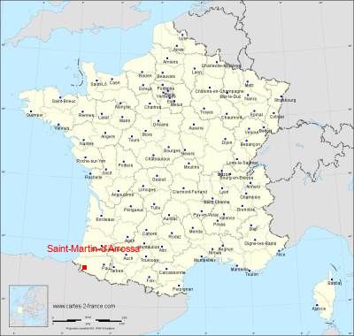 Carte de Saint-Martin-d'Arrossa