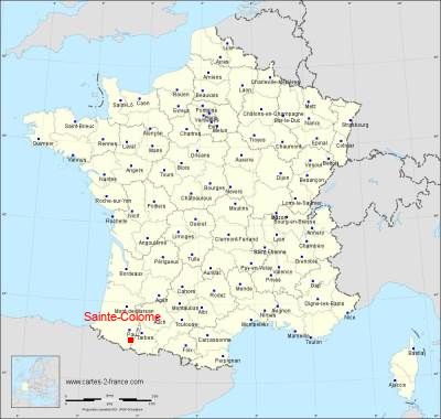 Carte de Sainte-Colome