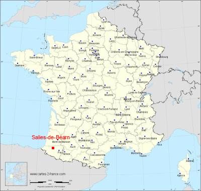 Carte de Salies-de-Béarn