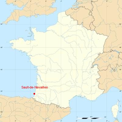 Fond de carte avec Sault-de-Navailles