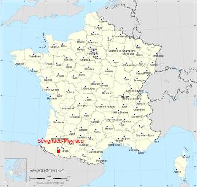 Carte de Sévignacq-Meyracq