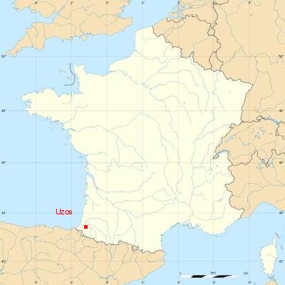 Fond de carte avec Uzos