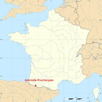 Fond de carte avec Adervielle-Pouchergues