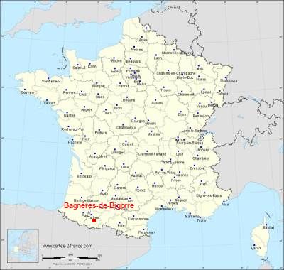 Carte de Bagnères-de-Bigorre