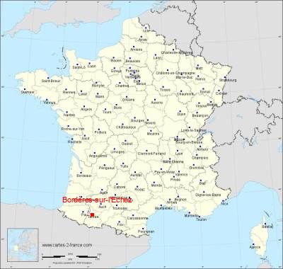 Carte de Bordères-sur-l'Echez