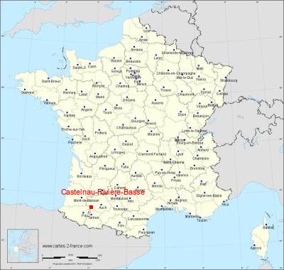 Carte de Castelnau-Rivière-Basse