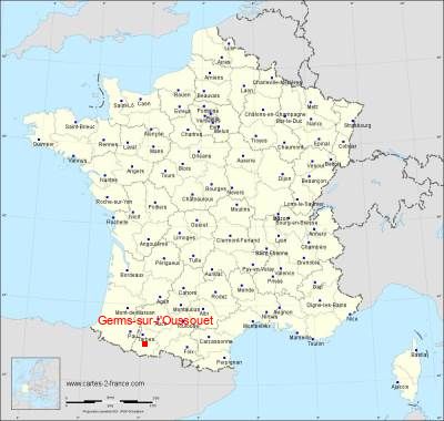 Carte de Germs-sur-l'Oussouet