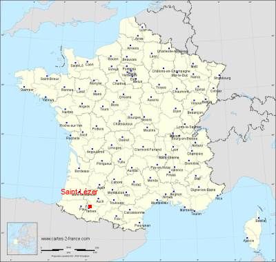 Carte de Saint-Lézer