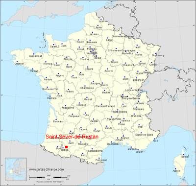 Carte de Saint-Sever-de-Rustan