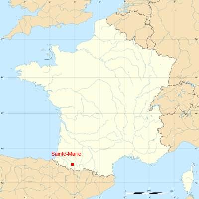 Fond de carte avec Sainte-Marie