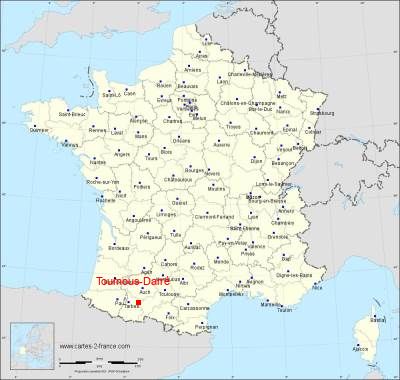 Carte de Tournous-Darré