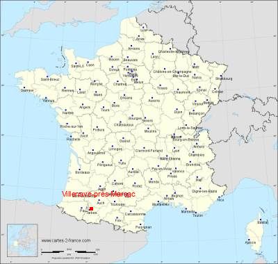 Carte de Villenave-près-Marsac