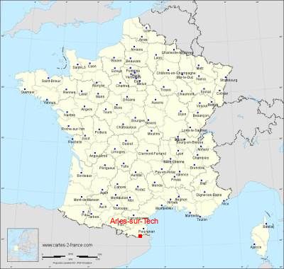 Carte de Arles-sur-Tech