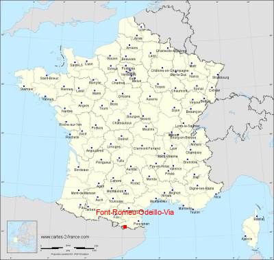 Carte de Font-Romeu-Odeillo-Via