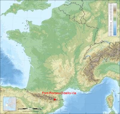 Carte de Font-Romeu-Odeillo-Via
