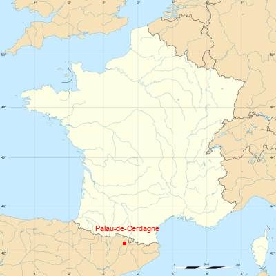 Fond de carte avec Palau-de-Cerdagne