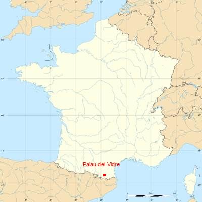 Fond de carte avec Palau-del-Vidre