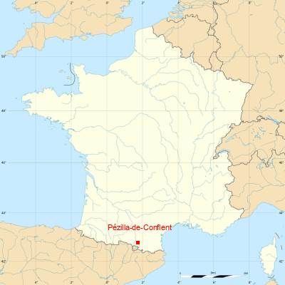 Fond de carte avec Pézilla-de-Conflent