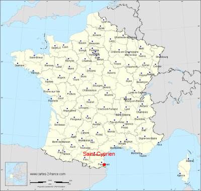 Carte de Saint-Cyprien