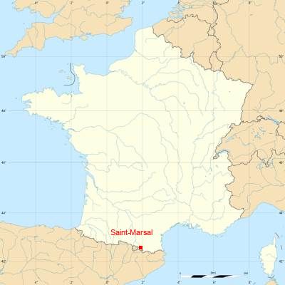 Fond de carte avec Saint-Marsal