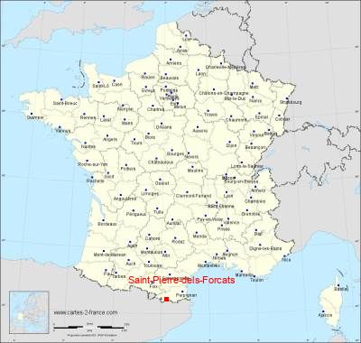 Carte de Saint-Pierre-dels-Forcats