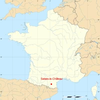 Fond de carte avec Salses-le-Château