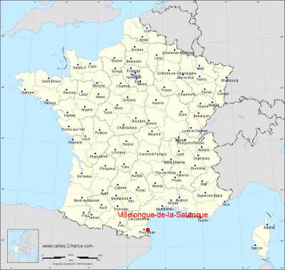 Carte de Villelongue-de-la-Salanque