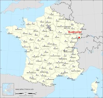 Carte de Buethwiller