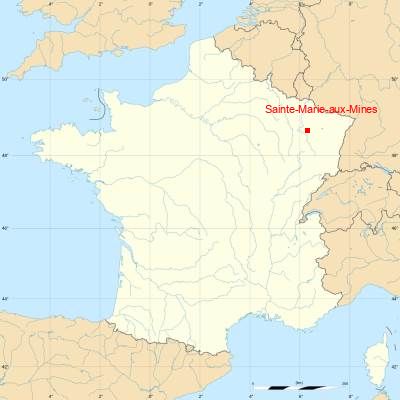 Fond de carte avec Sainte-Marie-aux-Mines