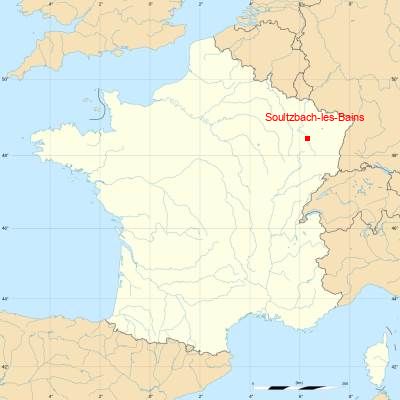 Fond de carte avec Soultzbach-les-Bains